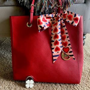 Red MICHAEL Michael Kors Tote Bag